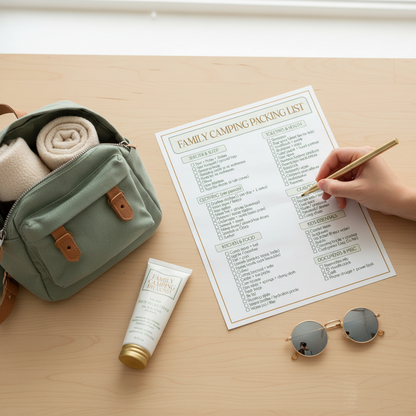 Family Camping Packing List Printable | Instant PDF Download