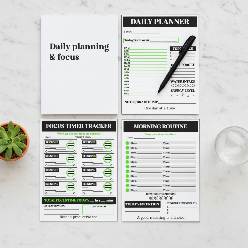 Daily Planning Bundle — Square