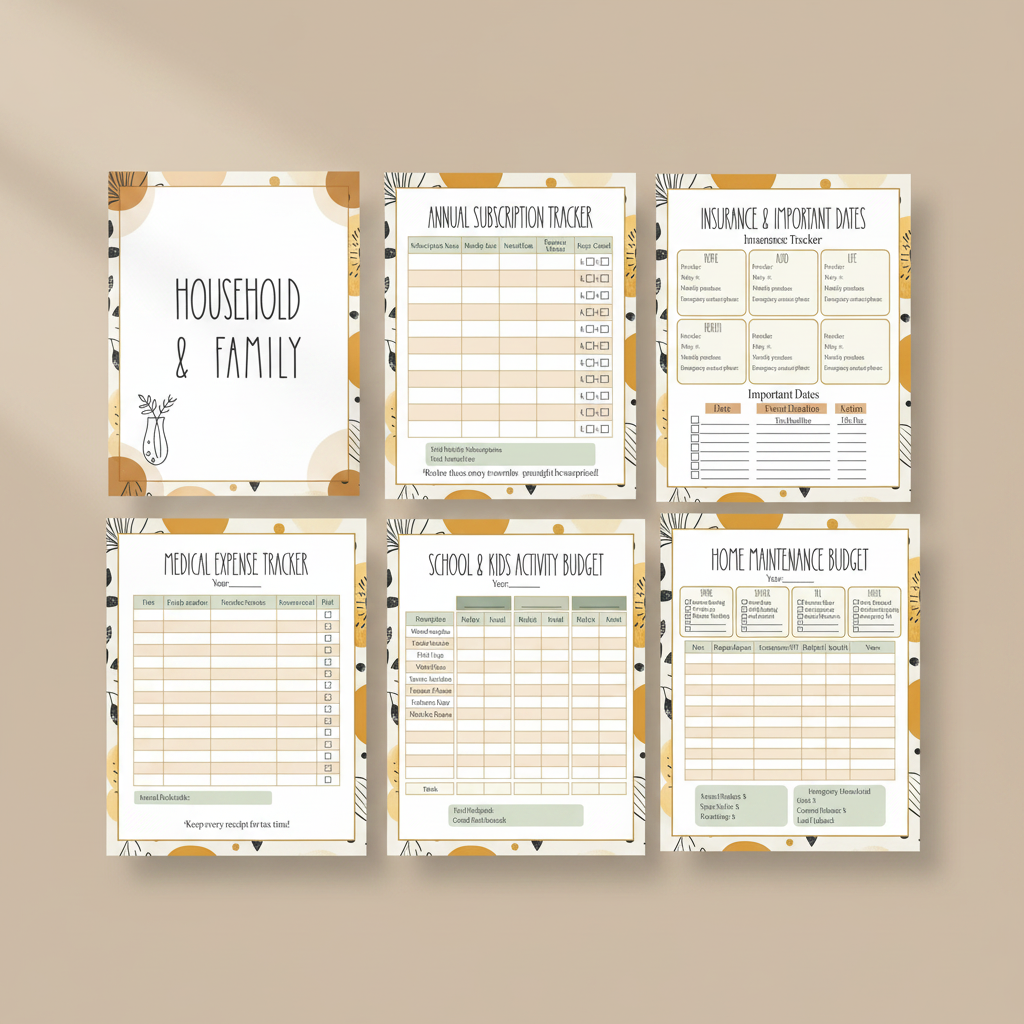 Household & Family Bundle - Warm Taupe Background