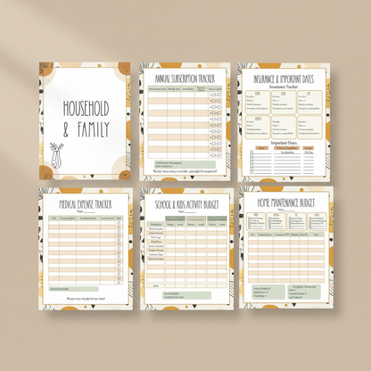 Household & Family Bundle - Warm Taupe Background