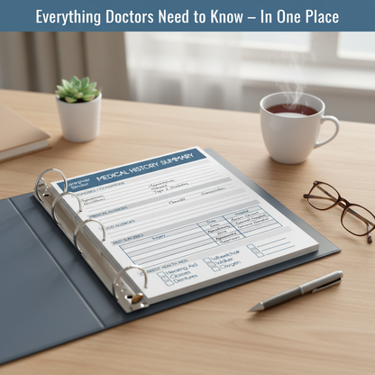 Medical History Summary – Caregiver Binder Printable
